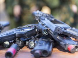 Laser tag weapons for stags in Dusseldorf.