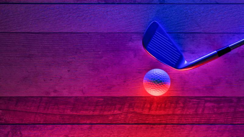Glow in the dark minigolf game in Dusseldorf for stag groups