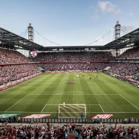 Rhein Energie Stadium on matchday full of stag groups cheering